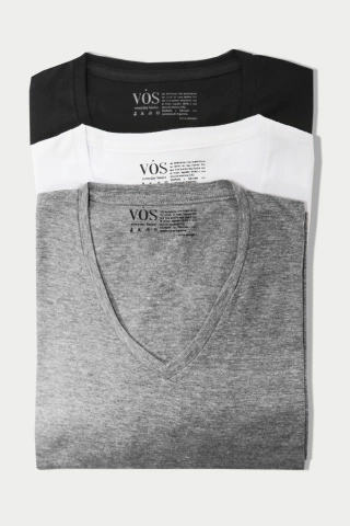 Pack Remeras Mujer x3 (cuello V)