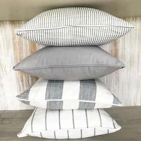 PACK ALMOHADONES ESTAMPAS GRISES