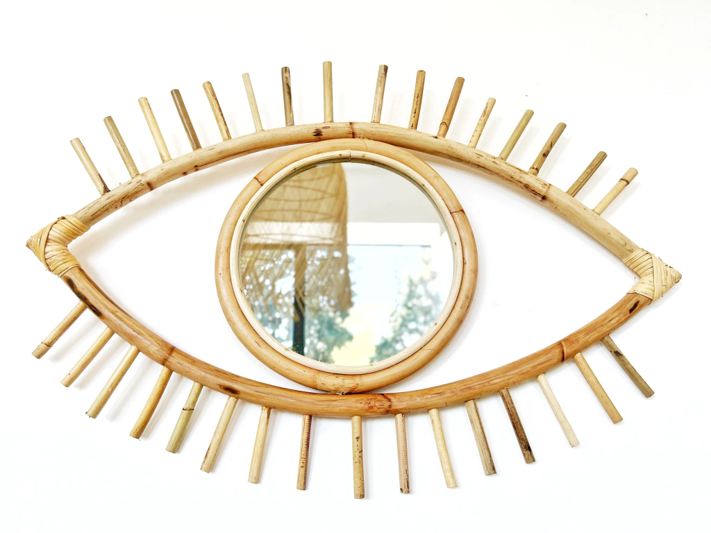 ESPEJO OJO RATTAN