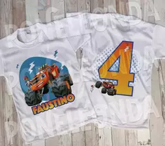 REMERA CUMPLE ALGODON - Blaze and the monster in the machine - comprar online