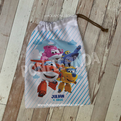 SOUVENIR - Bolsitas de tela- Super Wings