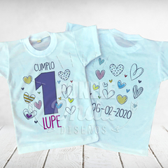 REMERA CUMPLEAÑOS - Corazones