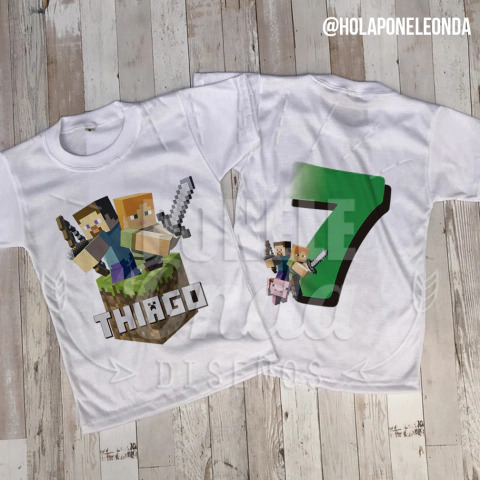 REMERA CUMPLEAÑOS - Minecraft