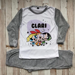 PIJAMA MANGA LARGA - Chicas superpoderosas - Ponele Onda Diseños