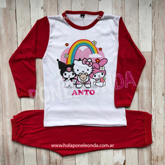 PIJAMA MANGA LARGA - Kitty Kuromi - Ponele Onda Diseños