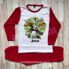 PIJAMA MANGA LARGA - Kung fu Panda (y amigos) - Ponele Onda Diseños