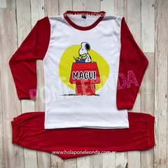 PIJAMA MANGA LARGA - Snoopy - Ponele Onda Diseños