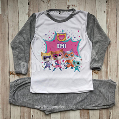 PIJAMA MANGA LARGA - Super Kitties (Rosa) - comprar online