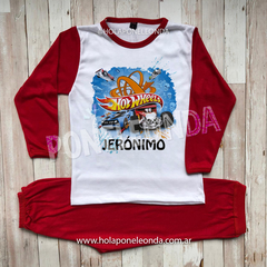 PIJAMA MANGA LARGA - Hotwheels - Ponele Onda Diseños