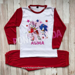 PIJAMA MANGA LARGA - Sonic + Amy Rose - comprar online