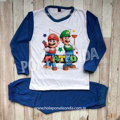 PIJAMA MANGA LARGA - Mario Bross - Ponele Onda Diseños