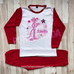 PIJAMA MANGA LARGA - Pantera Rosa - Ponele Onda Diseños