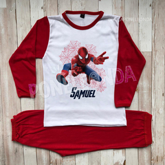 PIJAMA MANGA LARGA - Spiderman (Rojo)