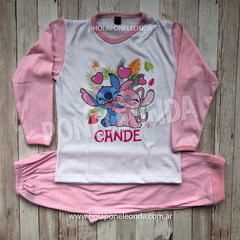 PIJAMA MANGA LARGA - Stitch + Angel
