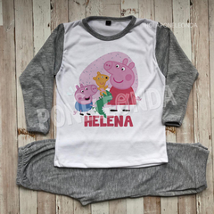 PIJAMA MANGA LARGA - Peppa y George