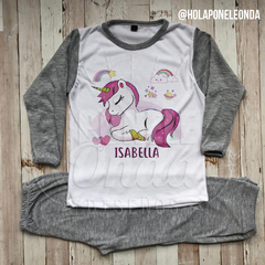 PIJAMA MANGA LARGA - Unicornio Arcoiris