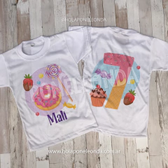 REMERA CUMPLEAÑOS - Candy (Dulces)