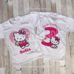 REMERA CUMPLEAÑOS - Hello Kitty (Rosa)