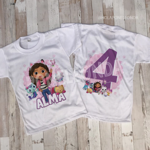 REMERA CUMPLEAÑOS - Gabby y la casa de muñecas