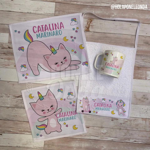 SET DE JARDIN - Gato Unicornio