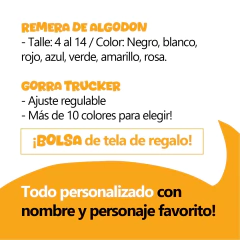 PACK FACHA: Remera algodón + Gorra trucker + Bolsita de regalo! - Ponele Onda Diseños