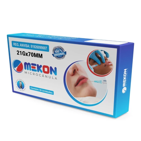 MICROCÂNULAS PREENCHIMENTO FACIAL MEKON 21GX70MM CX10UN