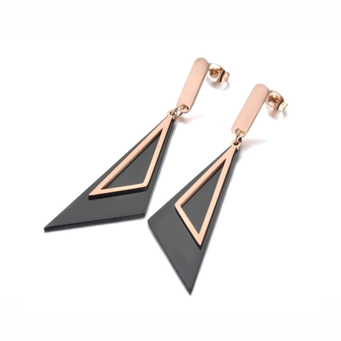 Brinco feminino bohemia banhado ródio ouro rosê