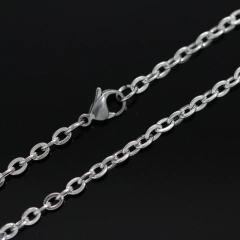 Corrente cordão colar crucifixo cruz prateado 100% aço 316l - loja online