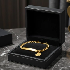 Pulseira Aço Inoxidável Feminina Banhado Ouro Presente Berl - Judith Jóias 