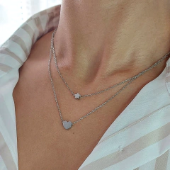 Colar Duplo Coração Starlet - comprar online