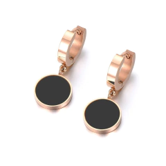 Brinco feminino elegante black banho ródio negro ouro rosê - comprar online