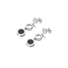 Brinco feminino luxo relógio número romano antialérgico