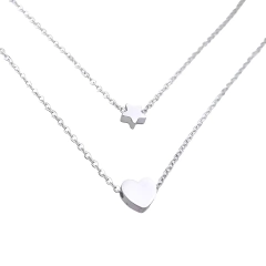 Colar Duplo Coração Starlet