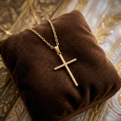 Imagem do Colar Cruz Crucifixo Gael Em Aço Inoxidável