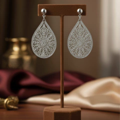 Brinco Feminino Mandala Cleo Dourado Banhado A Ouro 18k Aço - comprar online