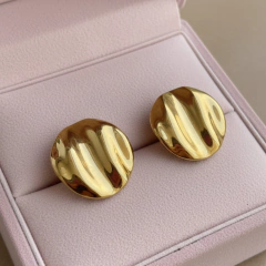 Imagem do Brinco Feminino Faustine Banhado Ouro Aço Cirúrgico Elegante