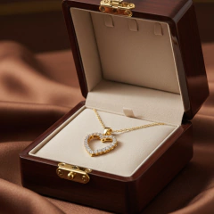 Colar Feminino De Coração Lumine Pedra Zircônia Banhado Ouro - comprar online