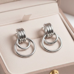 Brinco Feminino Argola Reese Aço Inox Cirúrgico Antialérgico