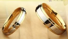 Aliança Anel Masculino de compromisso banhado a ouro 18k - Judith Jóias 
