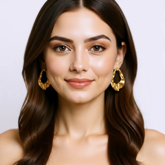 Brinco Feminino Seraphine Aço Antialérgico Banhado Elegante na internet