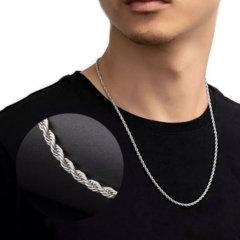 Corrente Cordão Masculino Prateado (unidade) na internet