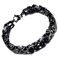 Pulseira bracelete quadrada bizantino aço inox vários modelos