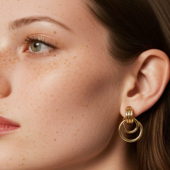 Brinco Feminino Argola Reese Aço Inox Cirúrgico Antialérgico