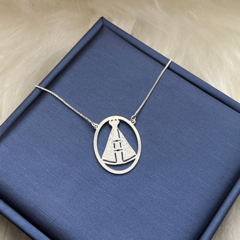 Colar Nossa Senhora Aparecida Prata 925 - comprar online
