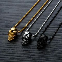 Colar Pingente Caveira Death Skull