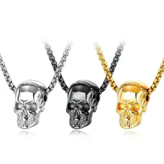 Colar Pingente Caveira Death Skull
