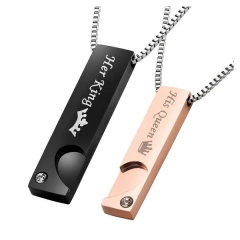 Colar corrente pingente casal rei rainha namoro compromisso - comprar online