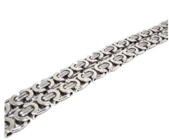 Corrente grossa colar masculino bizantino aço cirúrgico - comprar online