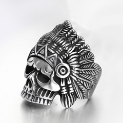 Anel Masculino Caveira Indiano - comprar online