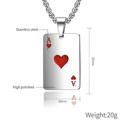 Conjunto Colar Casal Jogo de Cartas - loja online